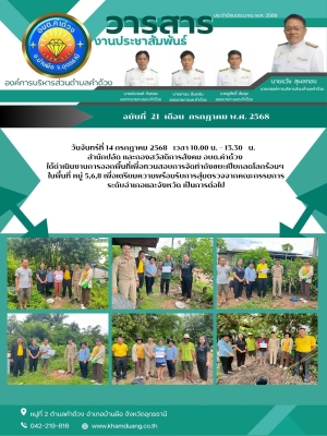 สำนักปลัด และกองสวัสดิการสังคม อบต.คำด้วง ได้ดำเนินงานการออกพื้นที่เพื่อทวนสอบการจัดทำถังขยะเปียกลดโลกร้อนฯ ในพื้นที่ หมู่ 5,6,8